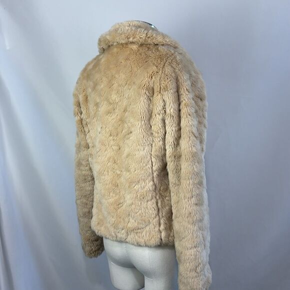 Abercrombie Faux Für Cream Crop Jacket - Picture 4 of 7